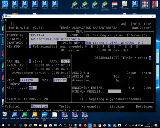 TKR szoftver adminisztráció